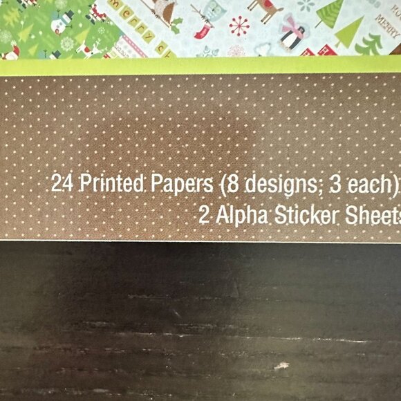 The Paper Studio Happy Hootin' Holidays Scrapbook Kit 12"x12" With Glitter - Picture 3 of 5